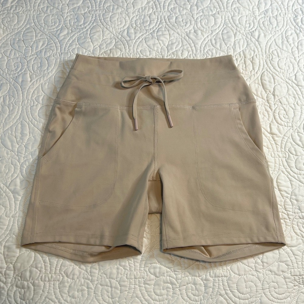 RBX Live Life Active Tan Beige High Waisted Athletic Shorts Small